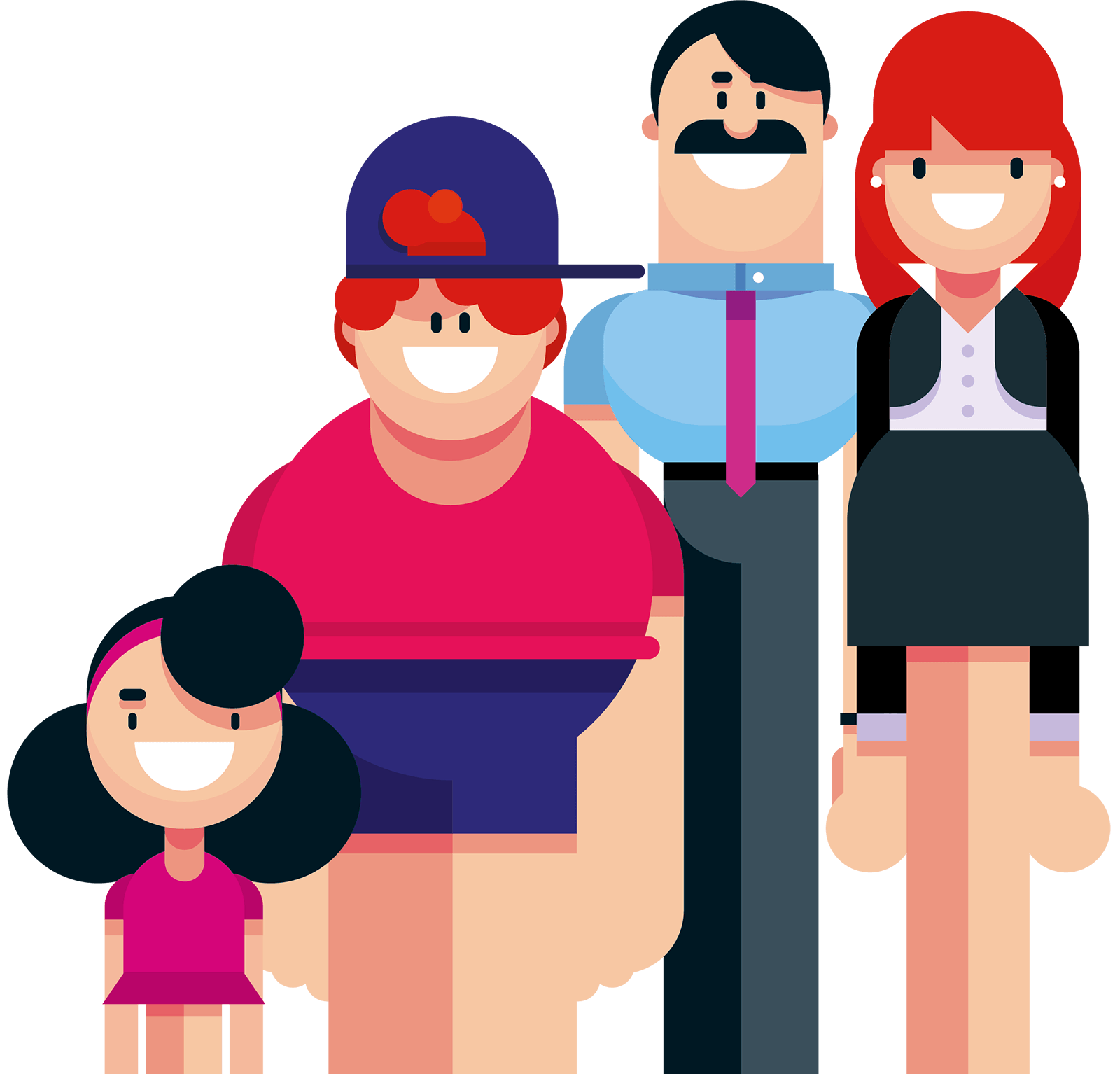 a happy insured family